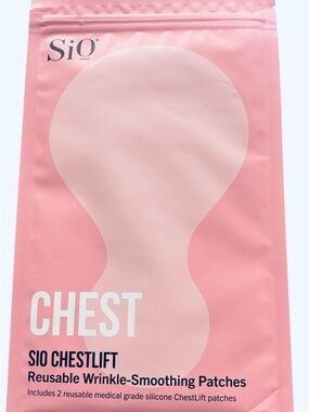 SiO ChestLift Reusable Silicone Wrinkle-Smoothing Patches Pink 2 Pack